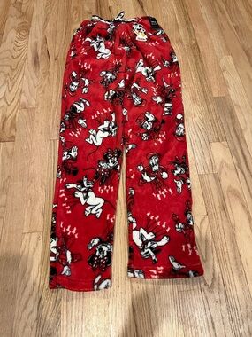 Disney Red Fleece Pajama Bottoms